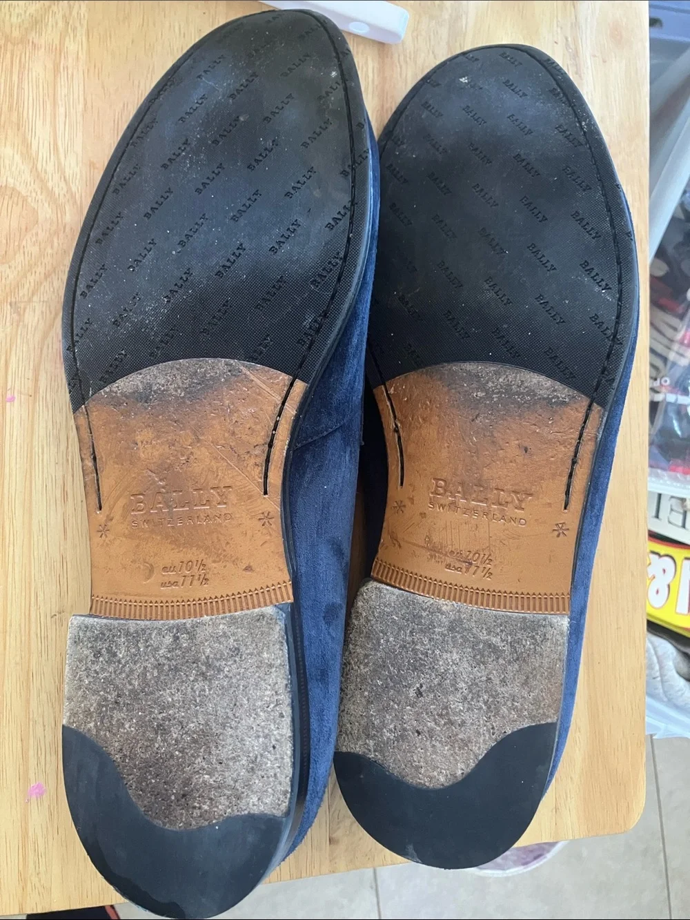 BALLYS Switzerland Navy Blue Suede Loafers Size: 11.5